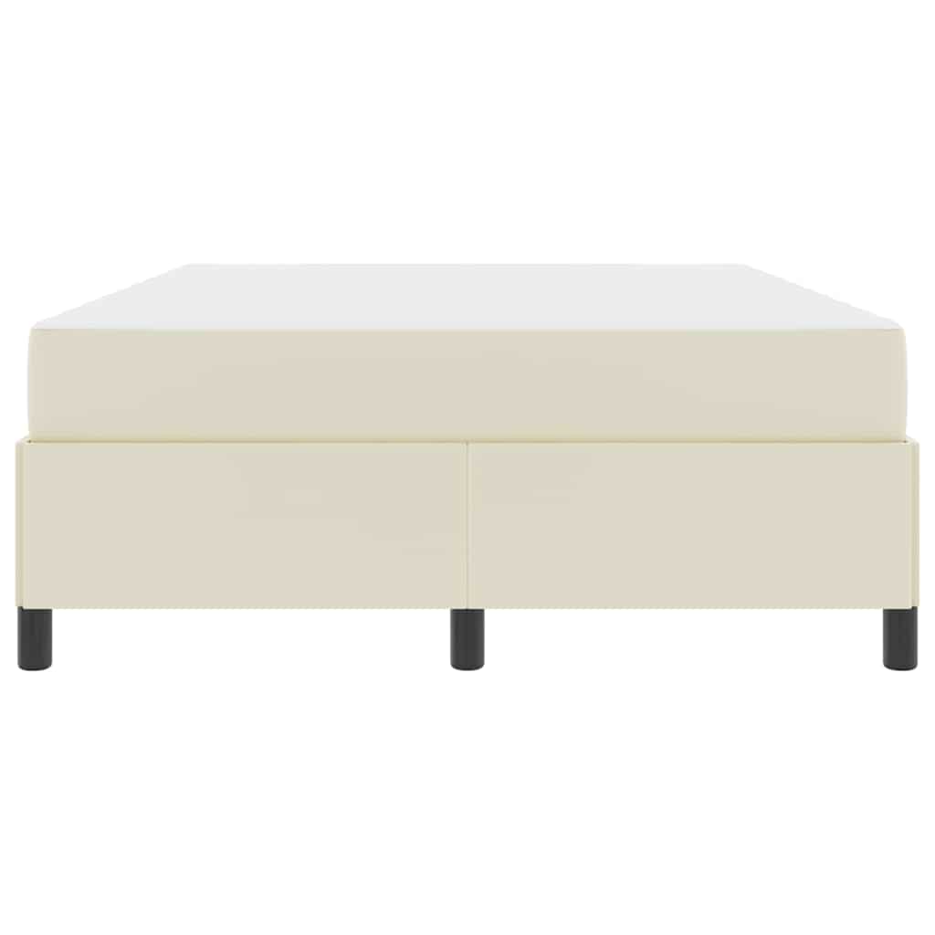 Struttura del letto con materasso Crema 140 x 200 cm Tessuto | homemem39