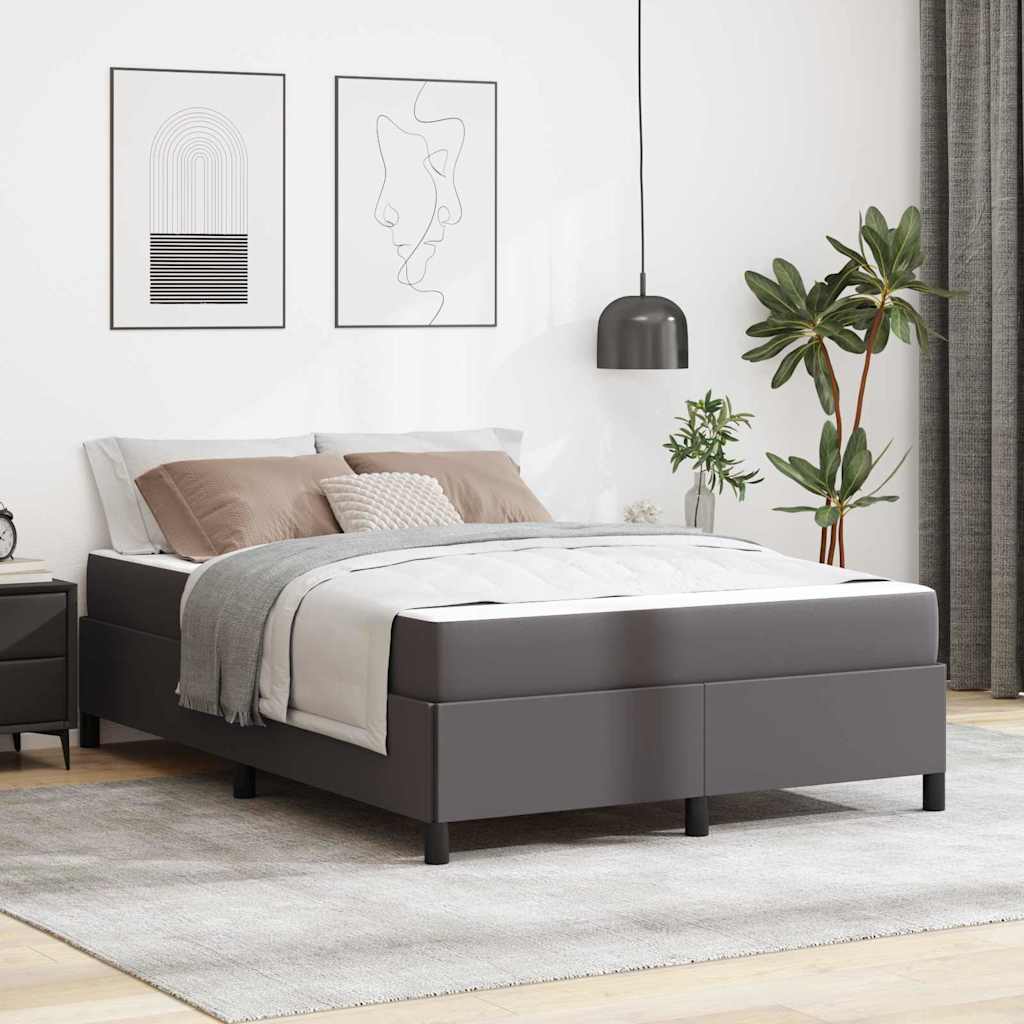 Struttura del letto con materasso Grigio 160 x 200 cm Tessuto | homemem39