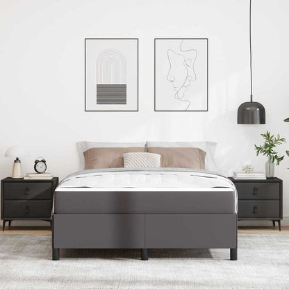 Struttura del letto con materasso Grigio 160 x 200 cm Tessuto | homemem39