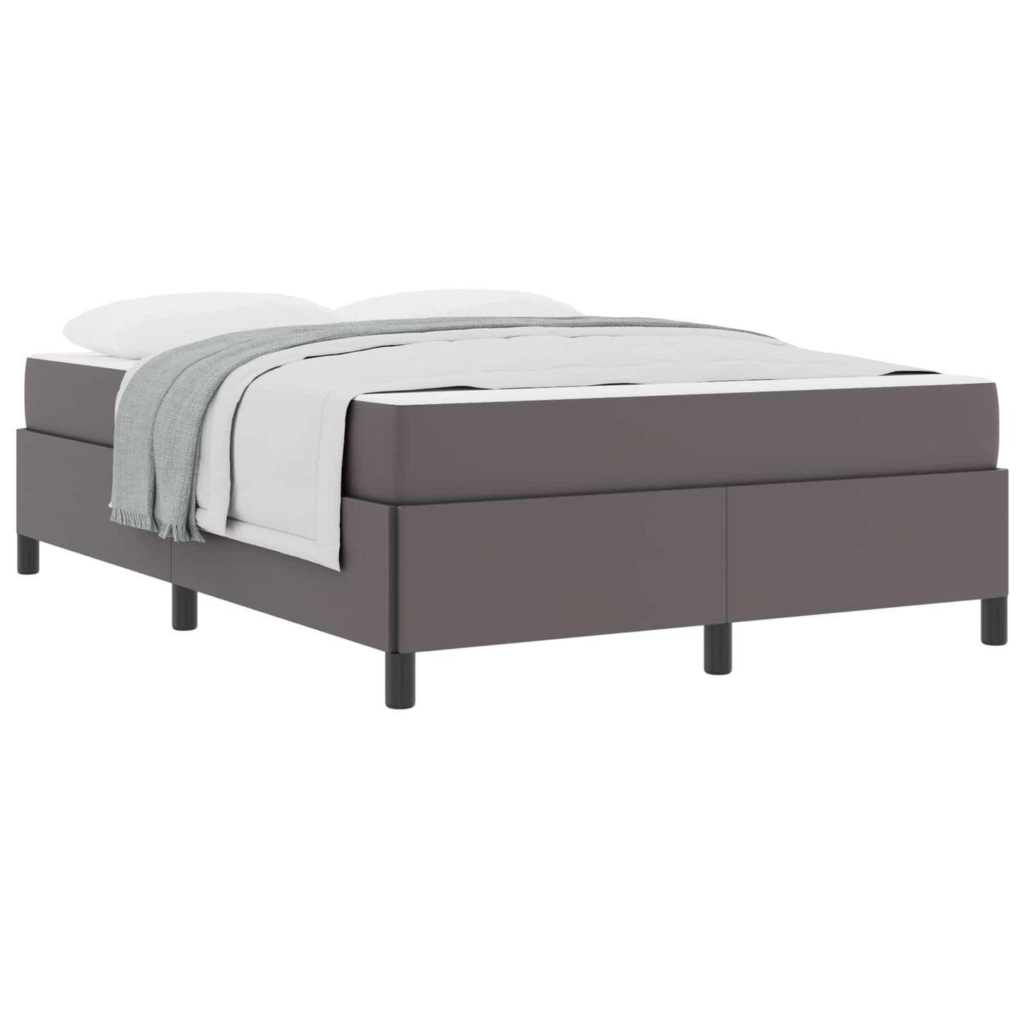 Struttura del letto con materasso Grigio 160 x 200 cm Tessuto | homemem39