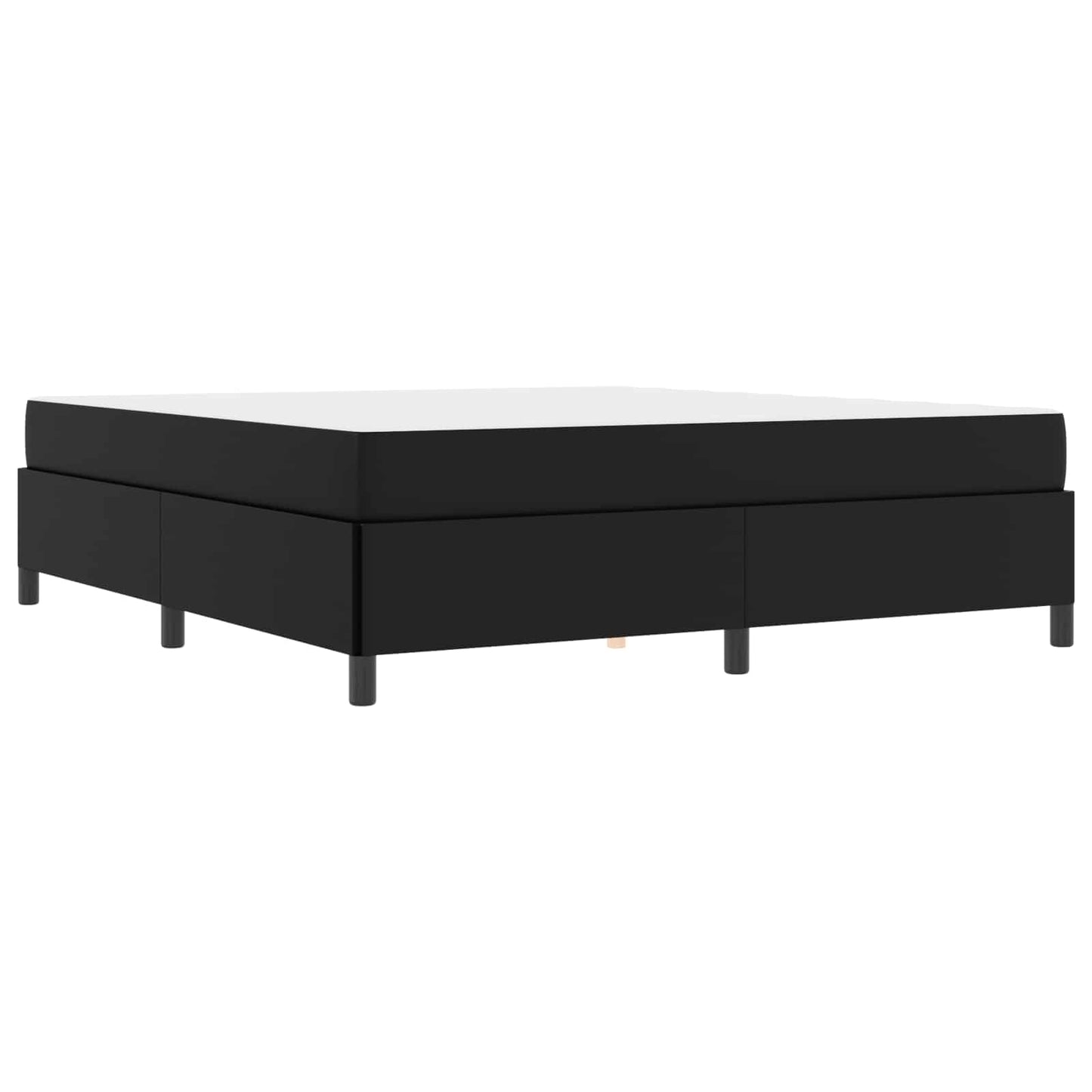 Struttura del letto con materasso Nero 180 x 200 cm Tessuto