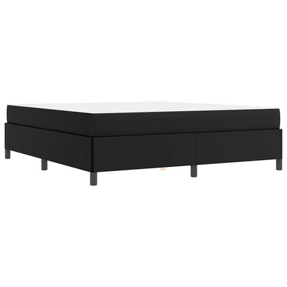 Struttura del letto con materasso Nero 180 x 200 cm Tessuto