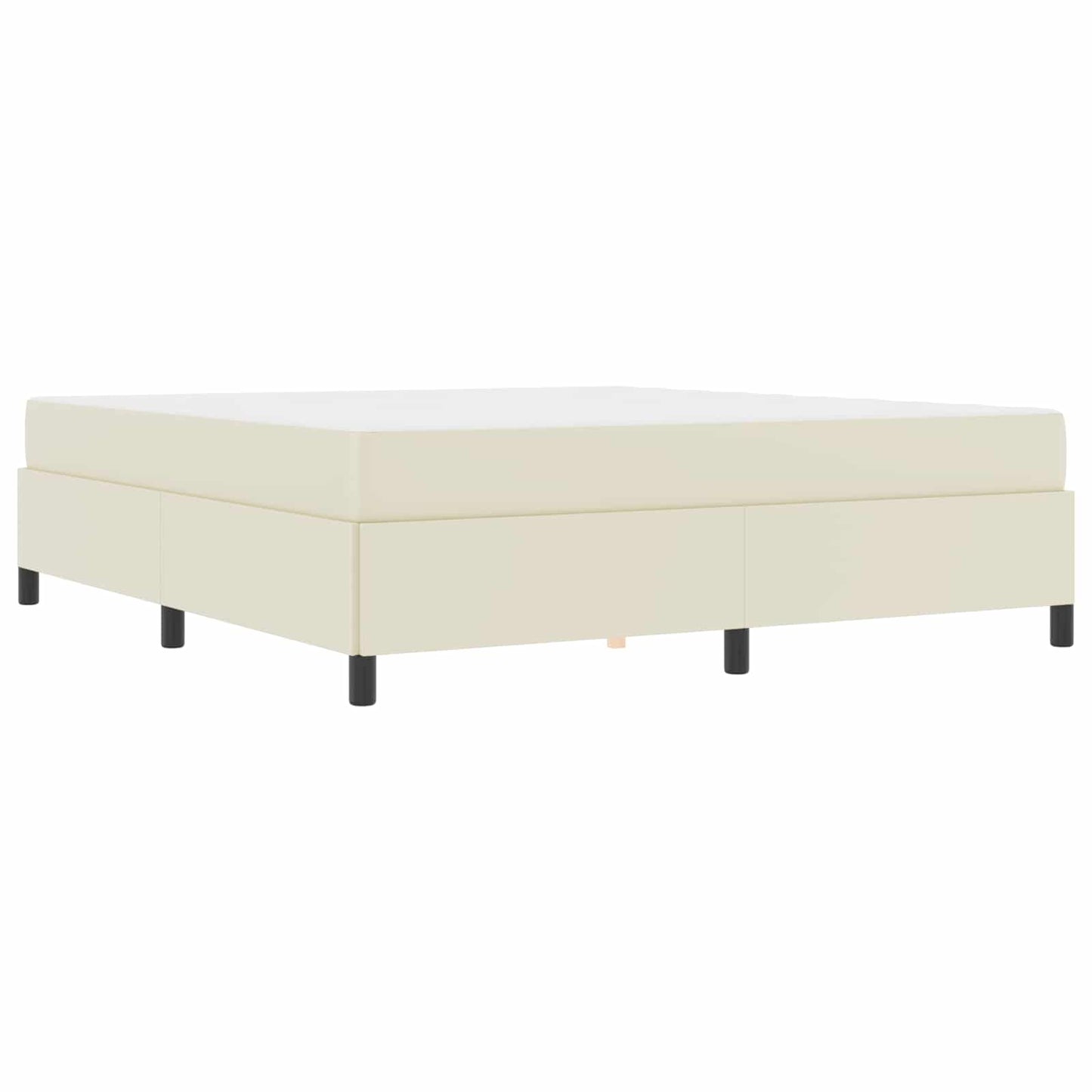 Struttura del letto con materasso Crema 180 x 200 cm Tessuto | homemem39