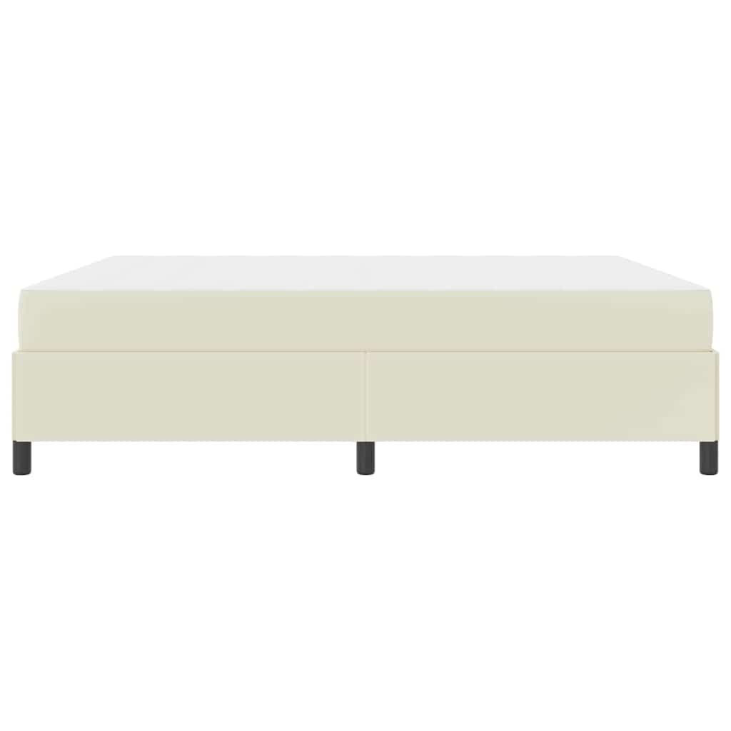 Struttura del letto con materasso Crema 180 x 200 cm Tessuto | homemem39