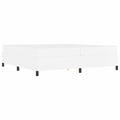 Struttura del letto con materasso Bianco 200 x 200 cm Tessuto