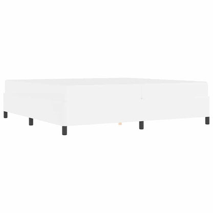 Struttura del letto con materasso Bianco 200 x 200 cm Tessuto