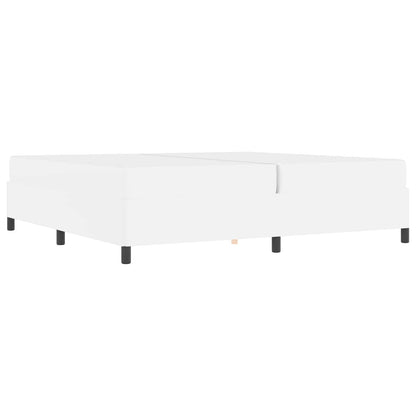 Struttura del letto con materasso Bianco 200 x 200 cm Tessuto | homemem39