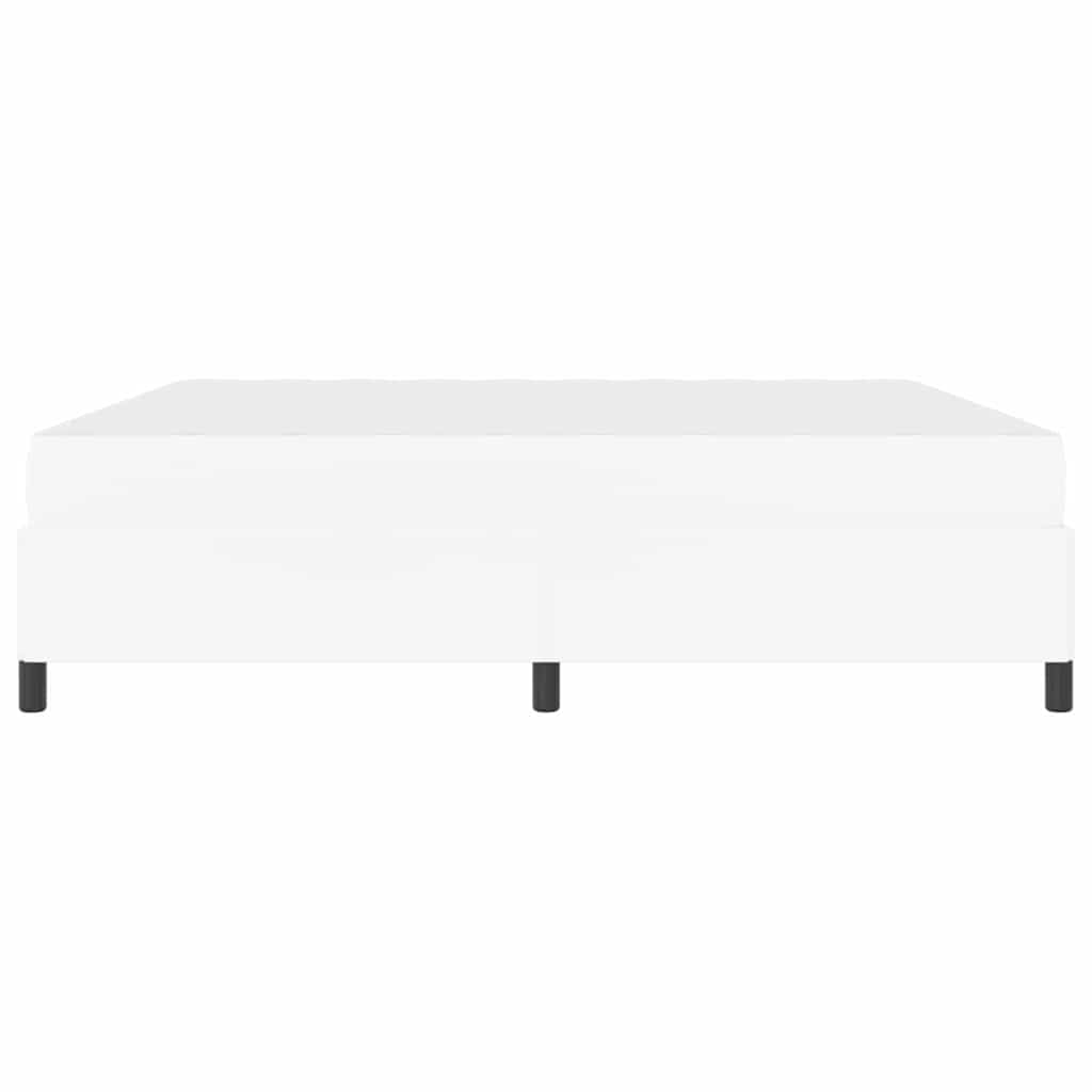 Struttura del letto con materasso Bianco 200 x 200 cm Tessuto