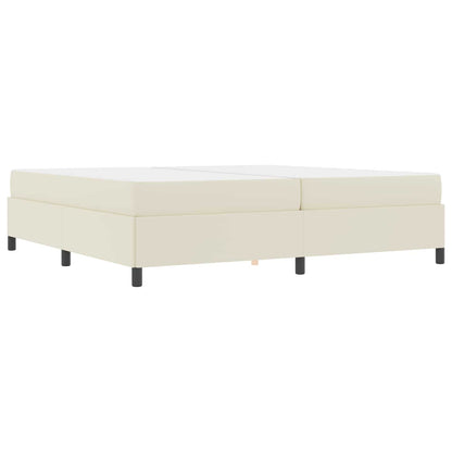 Struttura del letto con materasso Crema 200 x 200 cm Tessuto | homemem39