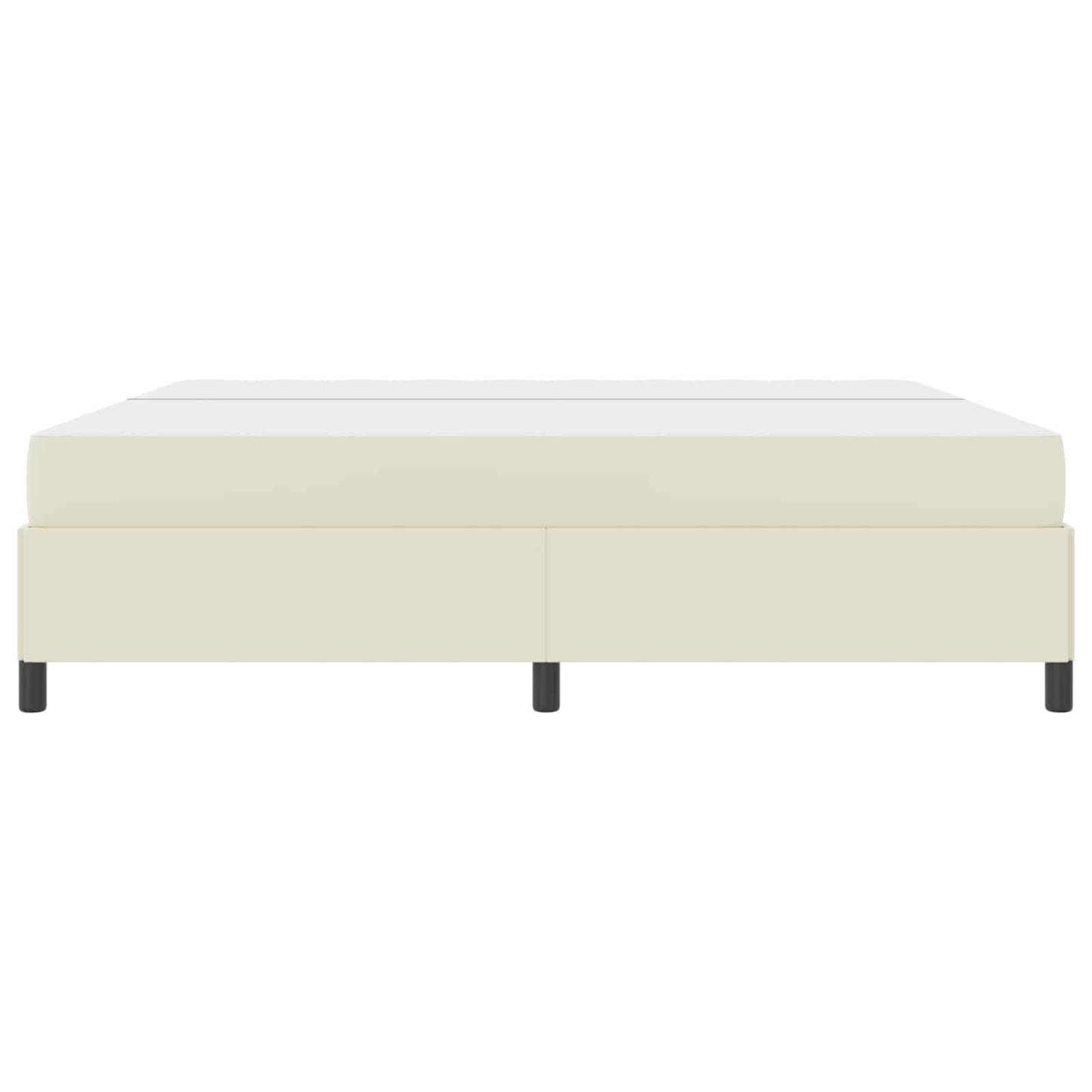 Struttura del letto con materasso Crema 200 x 200 cm Tessuto | homemem39