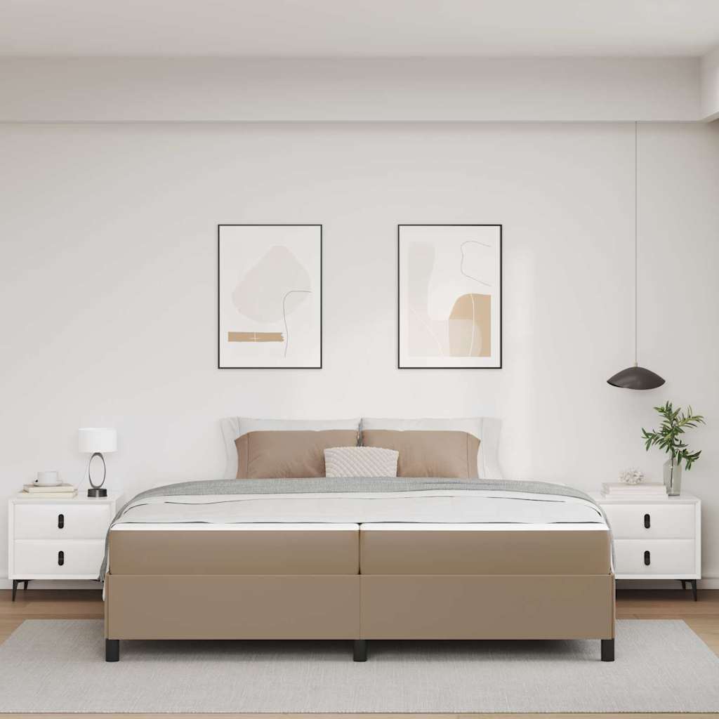 Struttura del letto Cappuccino 200 x 200 cm Tessuto | homemem39