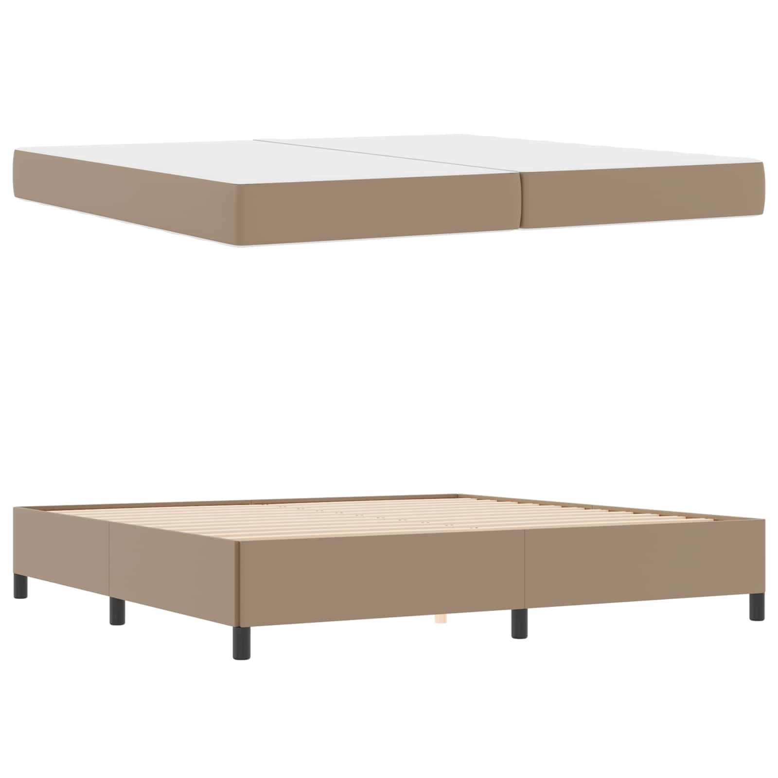 Struttura del letto Cappuccino 200 x 200 cm Tessuto | homemem39