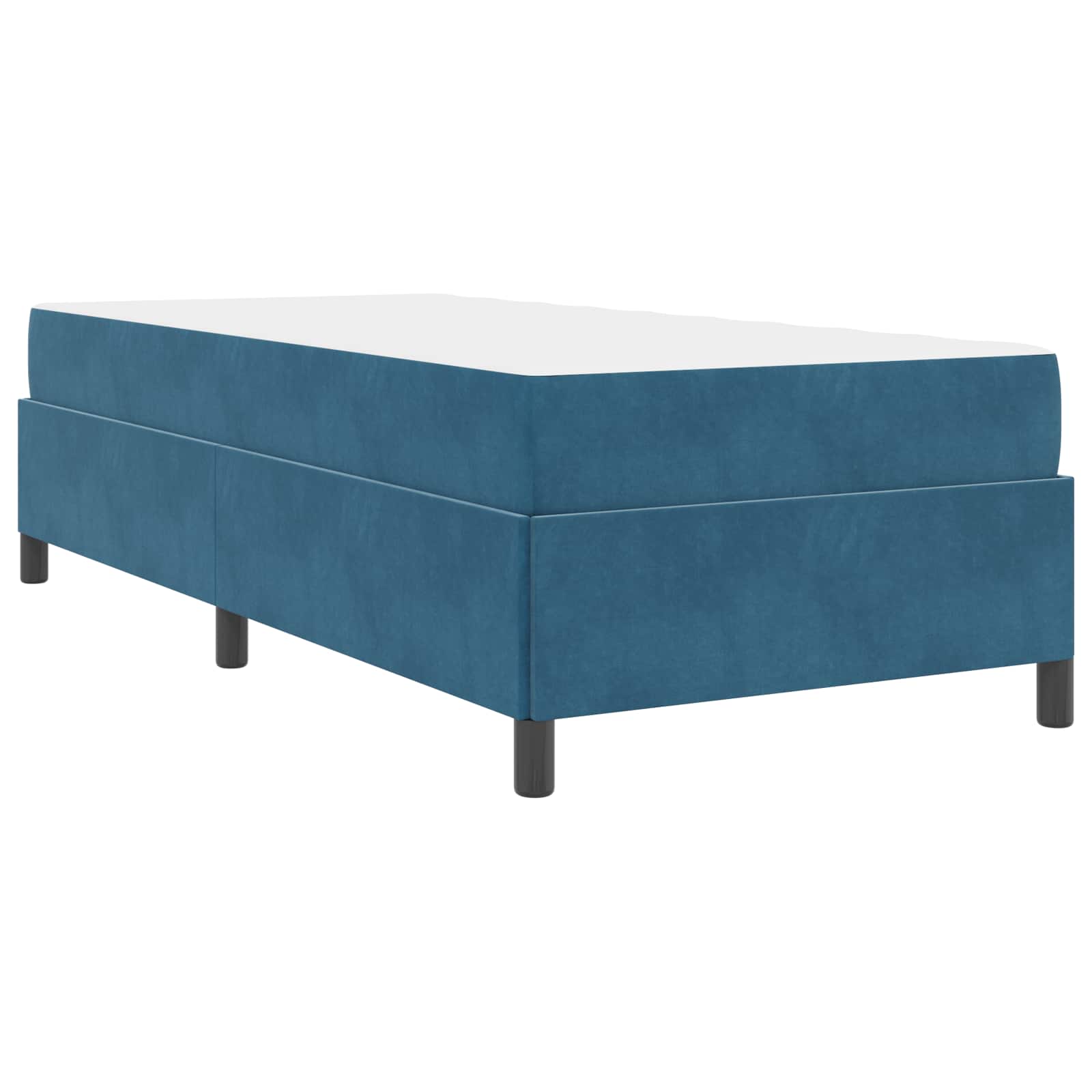 Struttura del letto con materasso Blu Scuro 80 x 200 cm Tessuto | homemem39