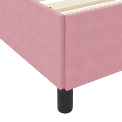 Struttura del letto con materasso Rosa 80 x 200 cm Tessuto | homemem39