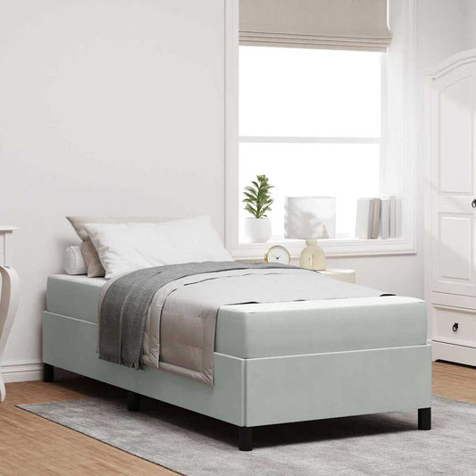 Struttura del letto Grigio chiaro 90 x 190 cm Tessuto