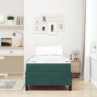 Struttura del letto Verde Scuro 90 x 190 cm Tessuto | homemem39