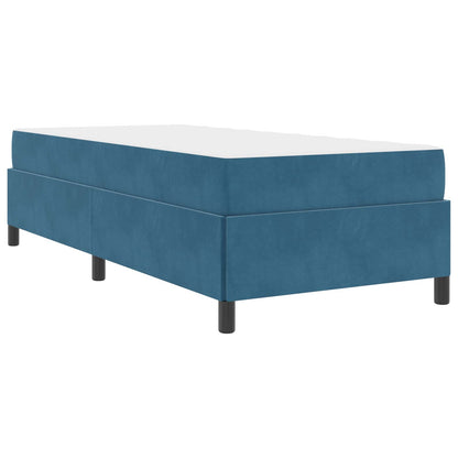Struttura del letto con materasso Blu Scuro 90 x 190 cm Tessuto | homemem39