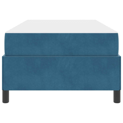 Struttura del letto con materasso Blu Scuro 90 x 190 cm Tessuto | homemem39