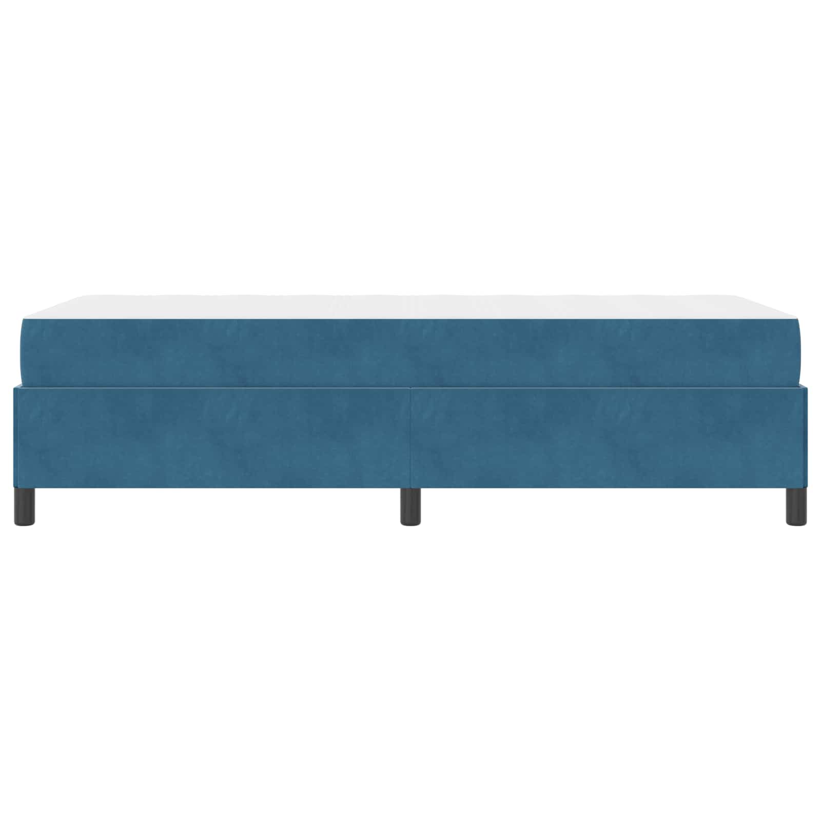 Struttura del letto con materasso Blu Scuro 90 x 190 cm Tessuto | homemem39