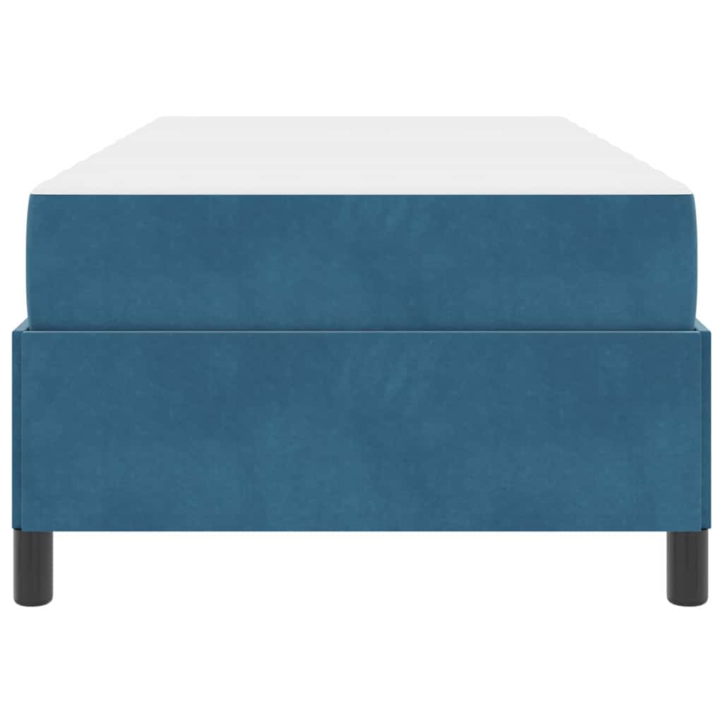 Struttura del letto con materasso Blu Scuro 90 x 200 cm Tessuto