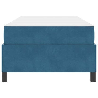 Struttura del letto con materasso Blu Scuro 90 x 200 cm Tessuto