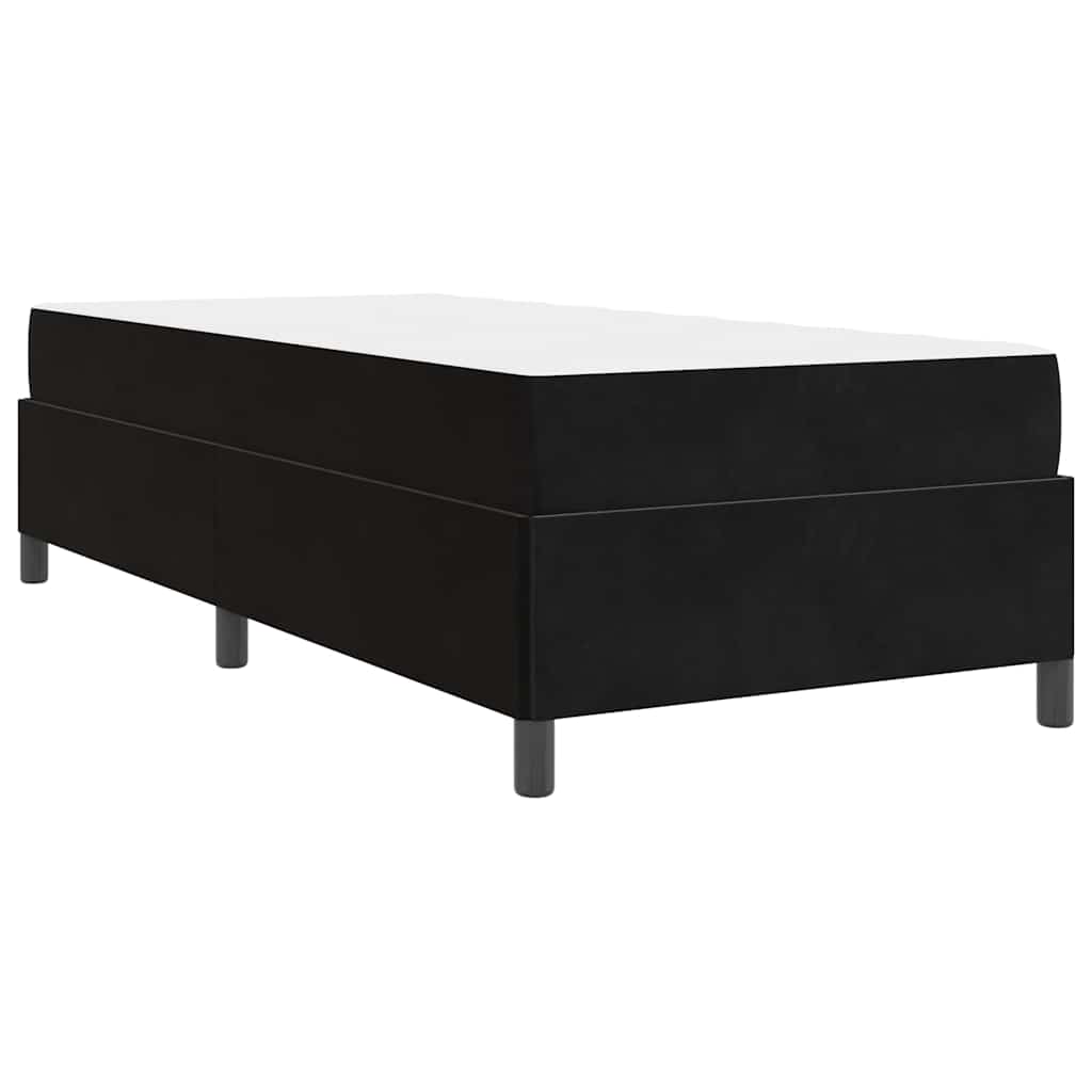 Struttura del letto con materasso Nero 100 x 200 cm Tessuto