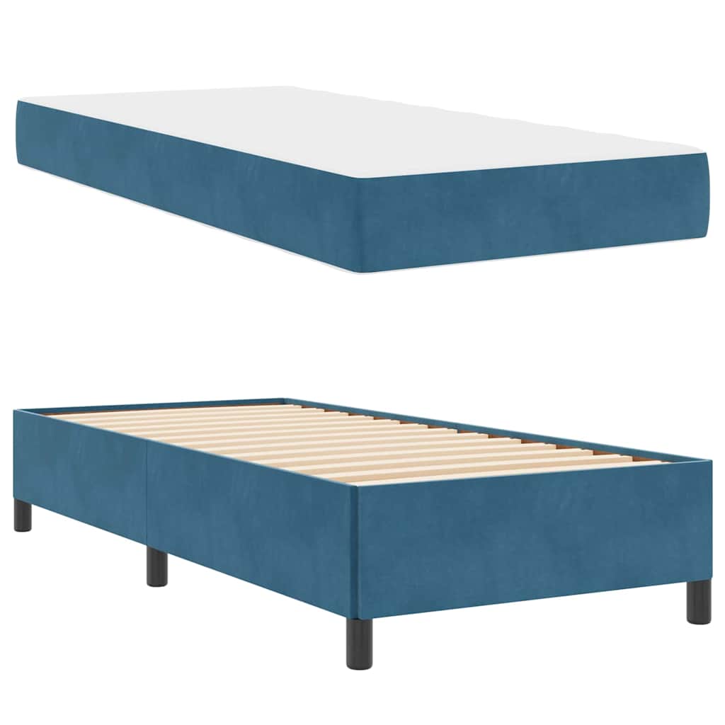 Struttura del letto Blu Scuro 100 x 200 cm Tessuto | homemem39