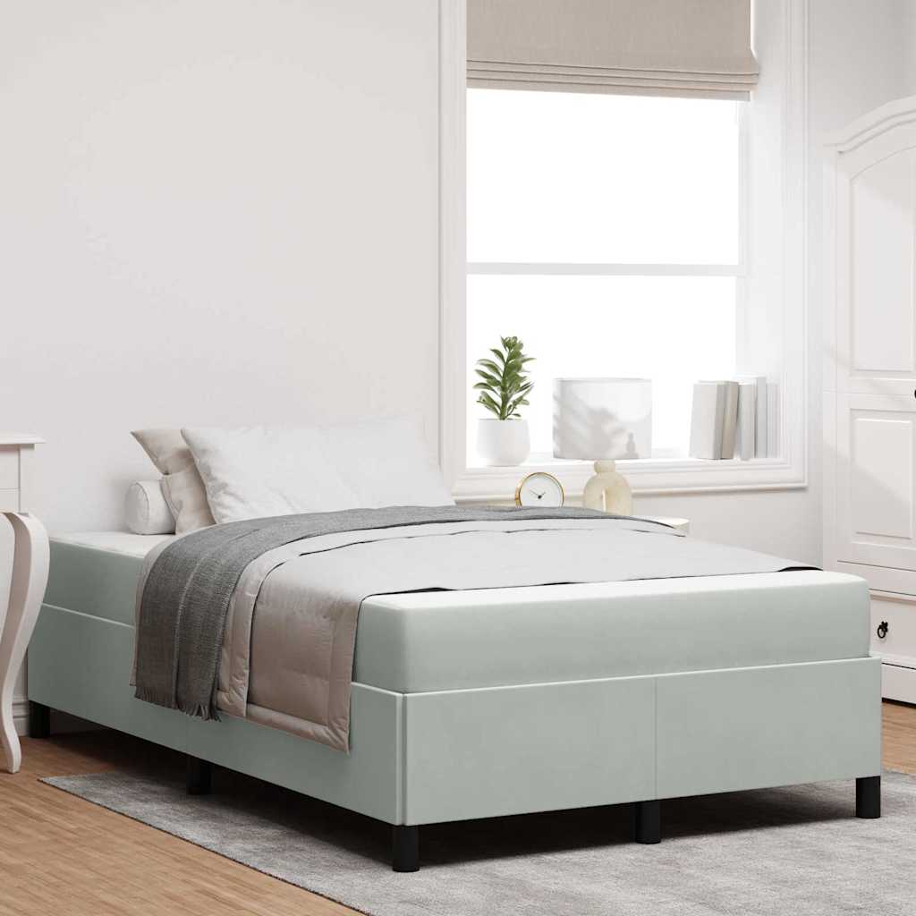 Struttura del letto Grigio chiaro 120 x 190 cm Tessuto | homemem39
