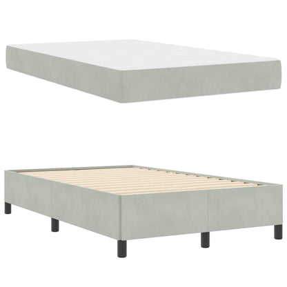 Struttura del letto Grigio chiaro 120 x 190 cm Tessuto | homemem39