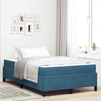 Struttura del letto Blu Scuro 120 x 190 cm Tessuto | homemem39