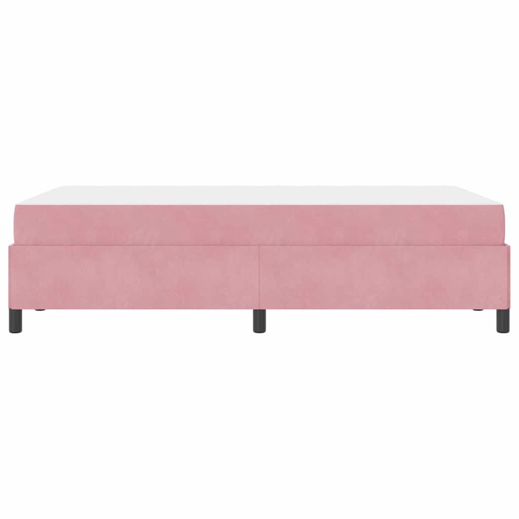 Struttura del letto con materasso Rosa 120 x 190 cm Tessuto | homemem39