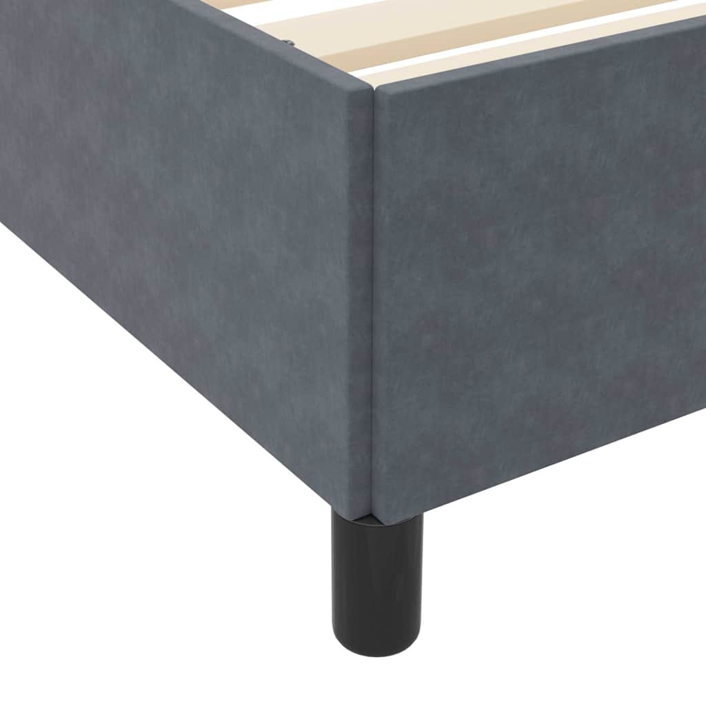 Struttura del letto Grigio scuro 120 x 200 cm Tessuto | homemem39