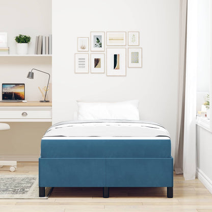 Struttura del letto Blu Scuro 120 x 200 cm Tessuto | homemem39