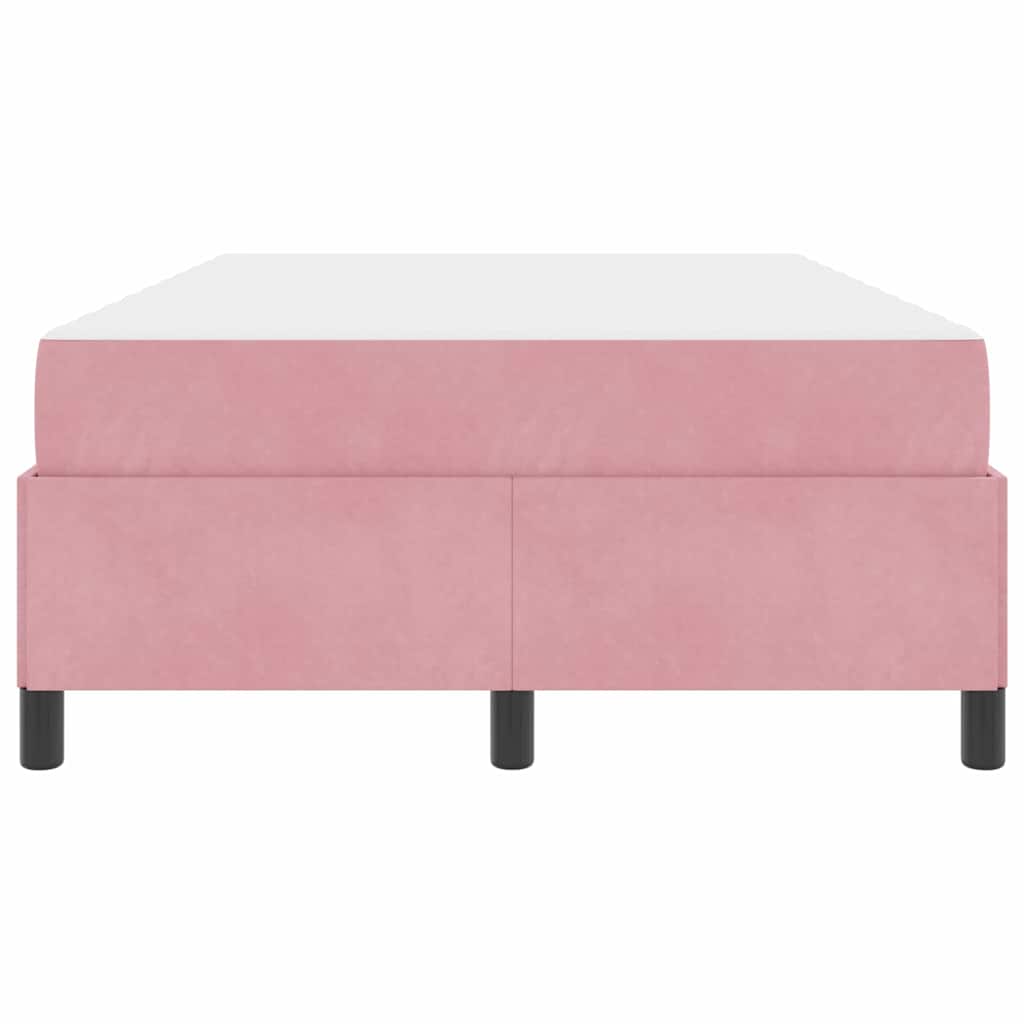 Struttura del letto con materasso Rosa 120 x 200 cm Tessuto