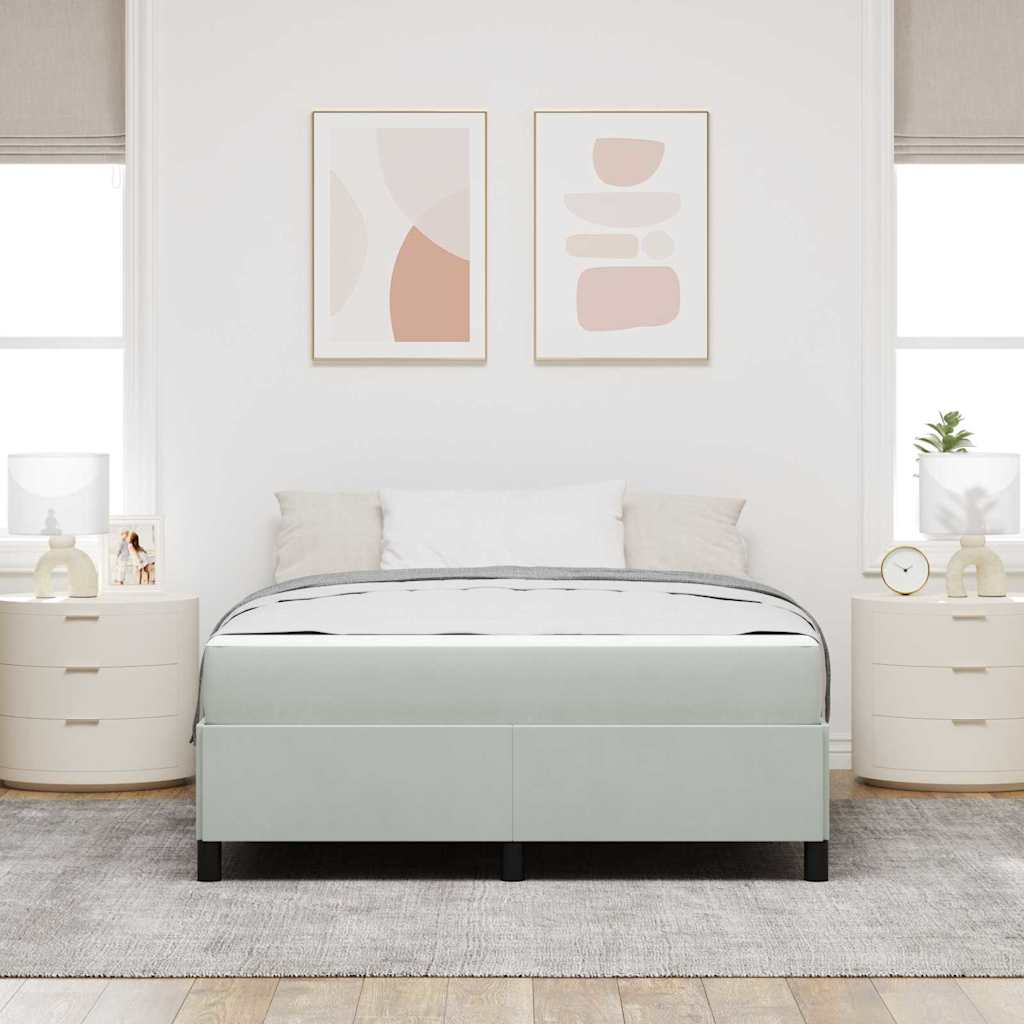 Struttura del letto Grigio chiaro 140 x 190 cm Tessuto