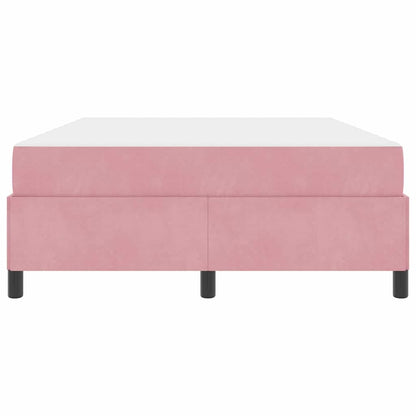 Struttura del letto con materasso Rosa 140 x 200 cm Tessuto