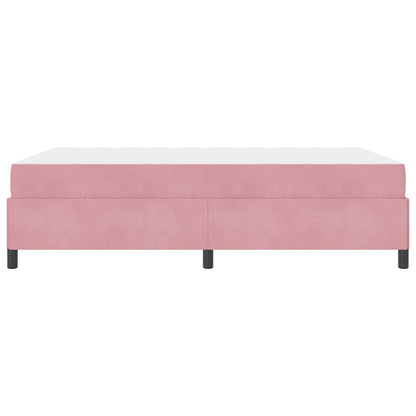 Struttura del letto con materasso Rosa 140 x 200 cm Tessuto