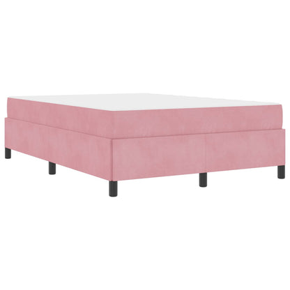 Struttura del letto con materasso Rosa 160 x 200 cm Tessuto | homemem39