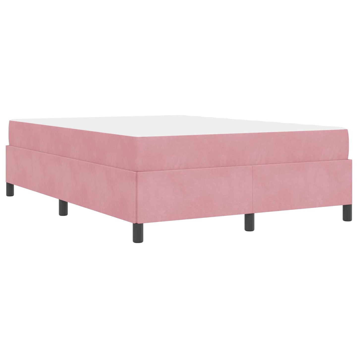 Struttura del letto con materasso Rosa 160 x 200 cm Tessuto | homemem39