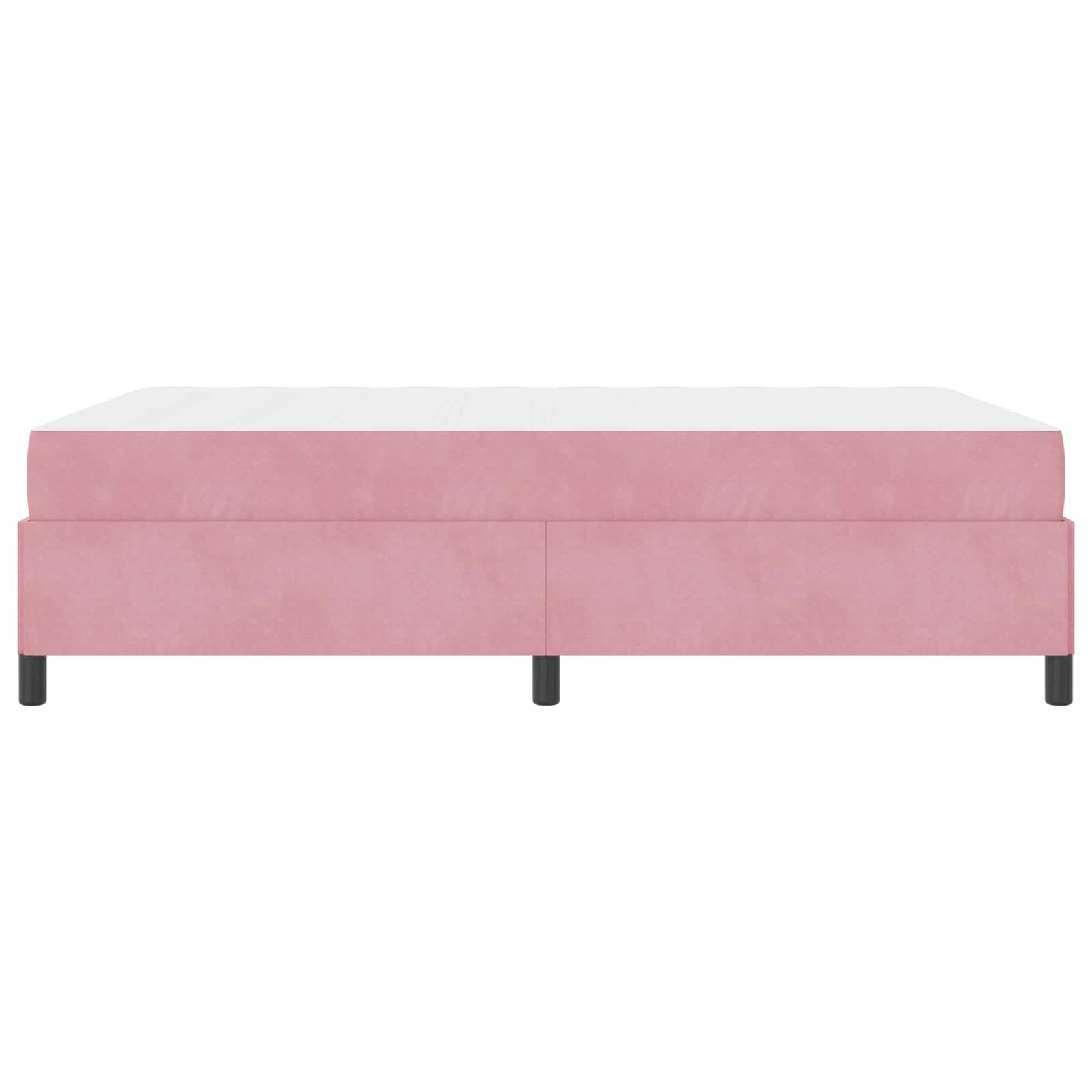 Struttura del letto con materasso Rosa 160 x 200 cm Tessuto | homemem39