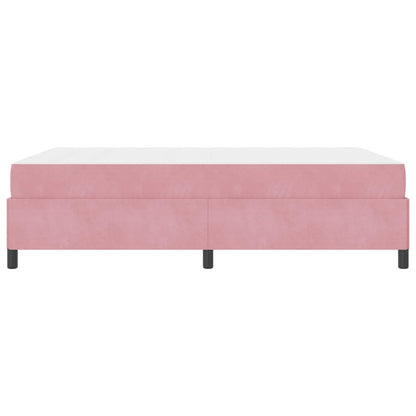 Struttura del letto con materasso Rosa 160 x 200 cm Tessuto