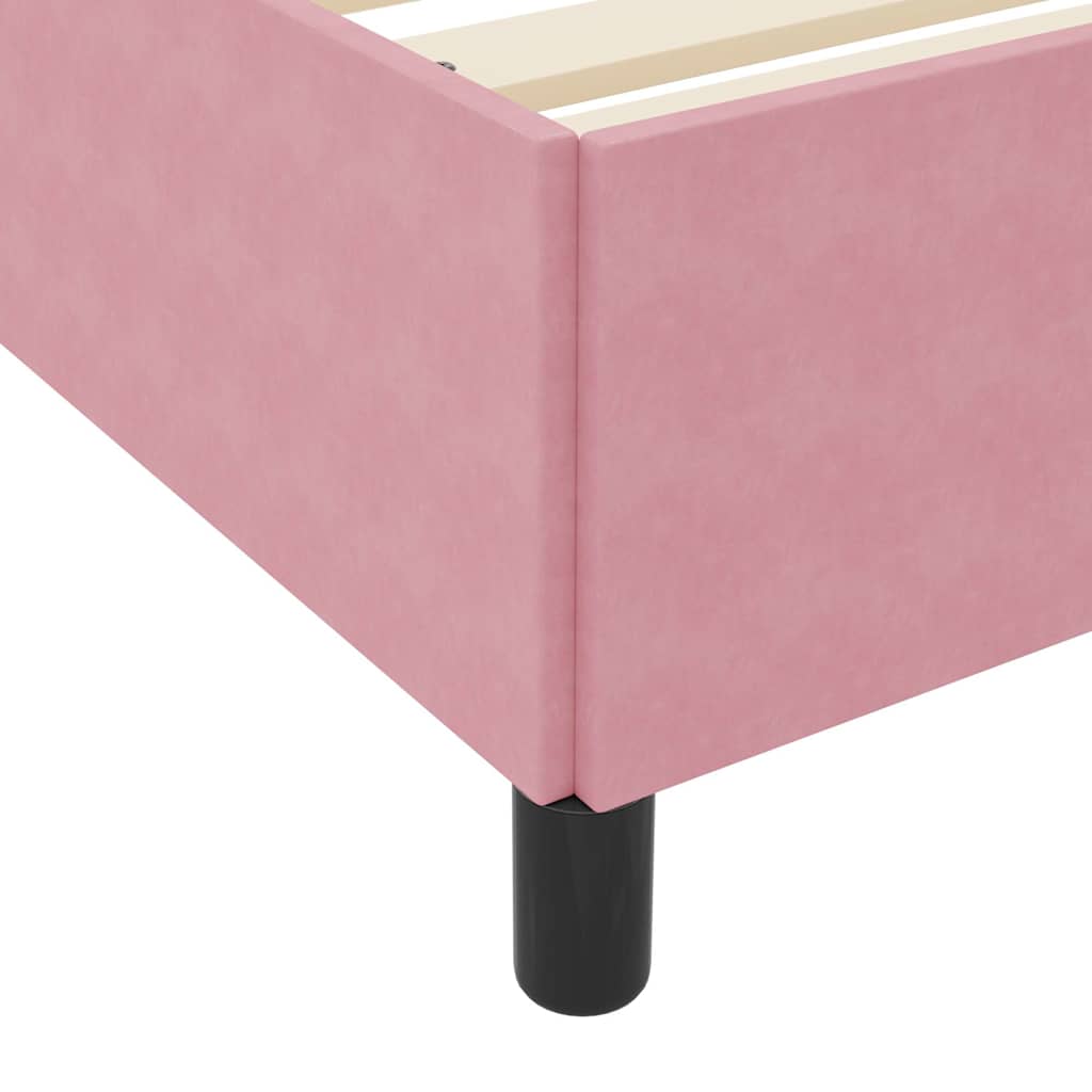 Struttura del letto con materasso Rosa 180 x 200 cm Tessuto | homemem39