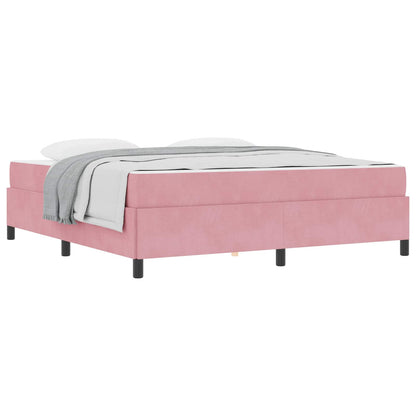 Struttura del letto con materasso Rosa 180 x 200 cm Tessuto