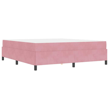 Struttura del letto con materasso Rosa 180 x 200 cm Tessuto | homemem39