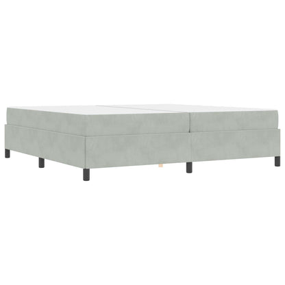 Struttura del letto Grigio chiaro 200 x 200 cm Tessuto | homemem39