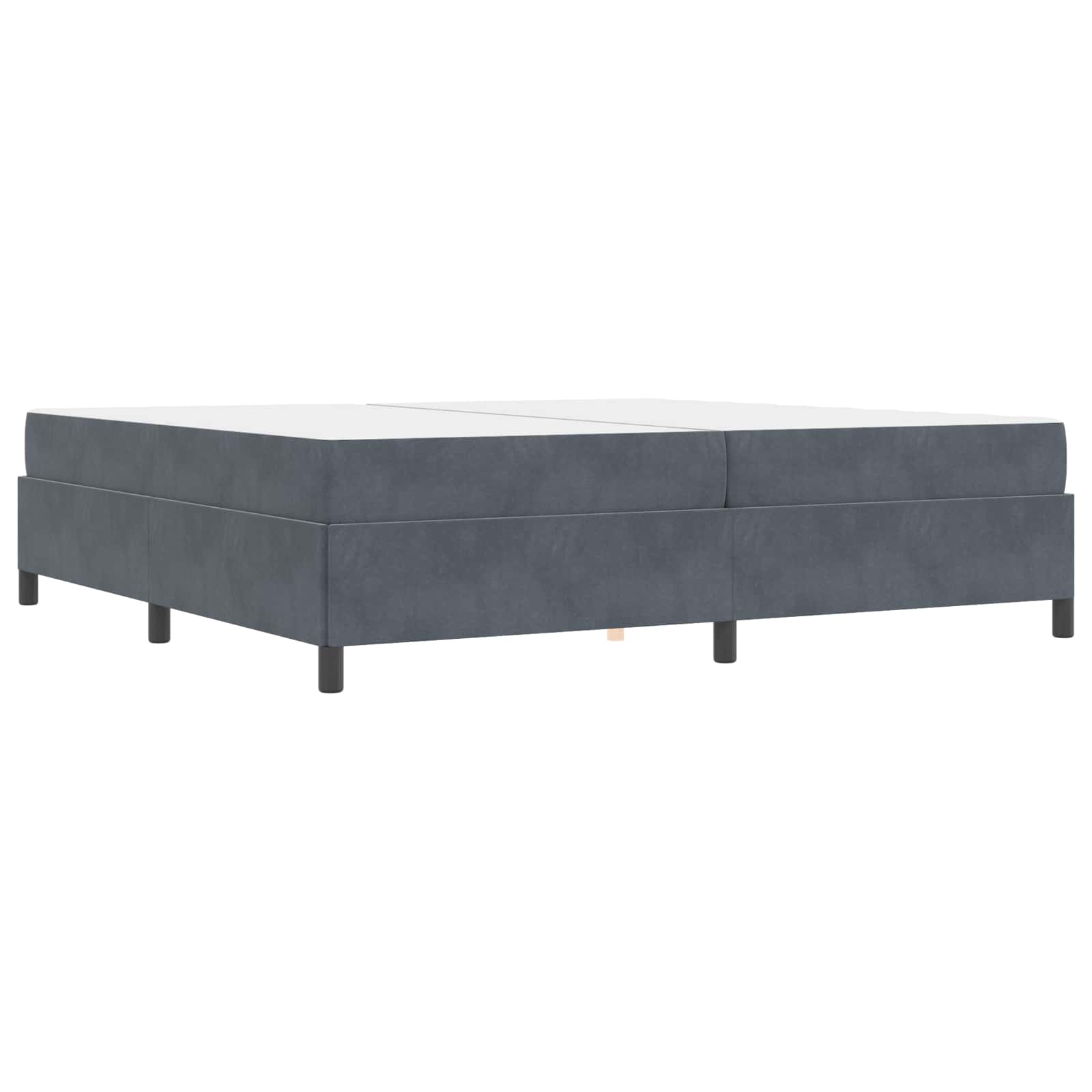 Struttura del letto Grigio scuro 200 x 200 cm Tessuto | homemem39