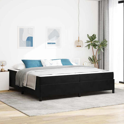 Struttura del letto con materasso Nero 200 x 200 cm Tessuto
