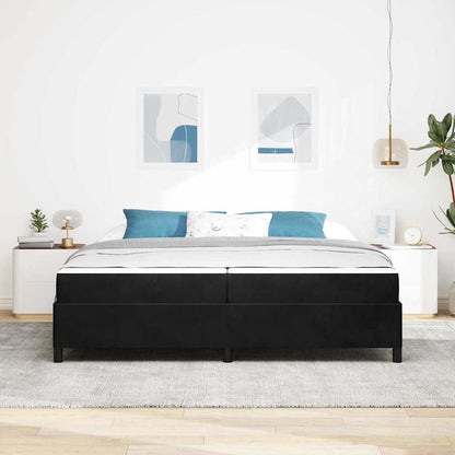 Struttura del letto con materasso Nero 200 x 200 cm Tessuto | homemem39