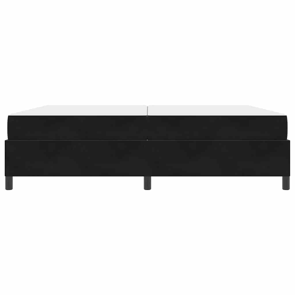 Struttura del letto con materasso Nero 200 x 200 cm Tessuto | homemem39