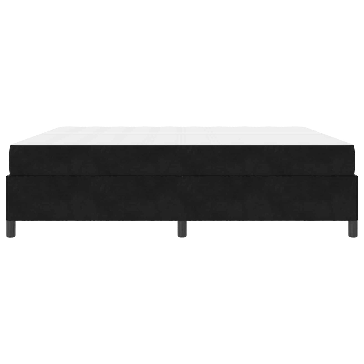 Struttura del letto con materasso Nero 200 x 200 cm Tessuto | homemem39